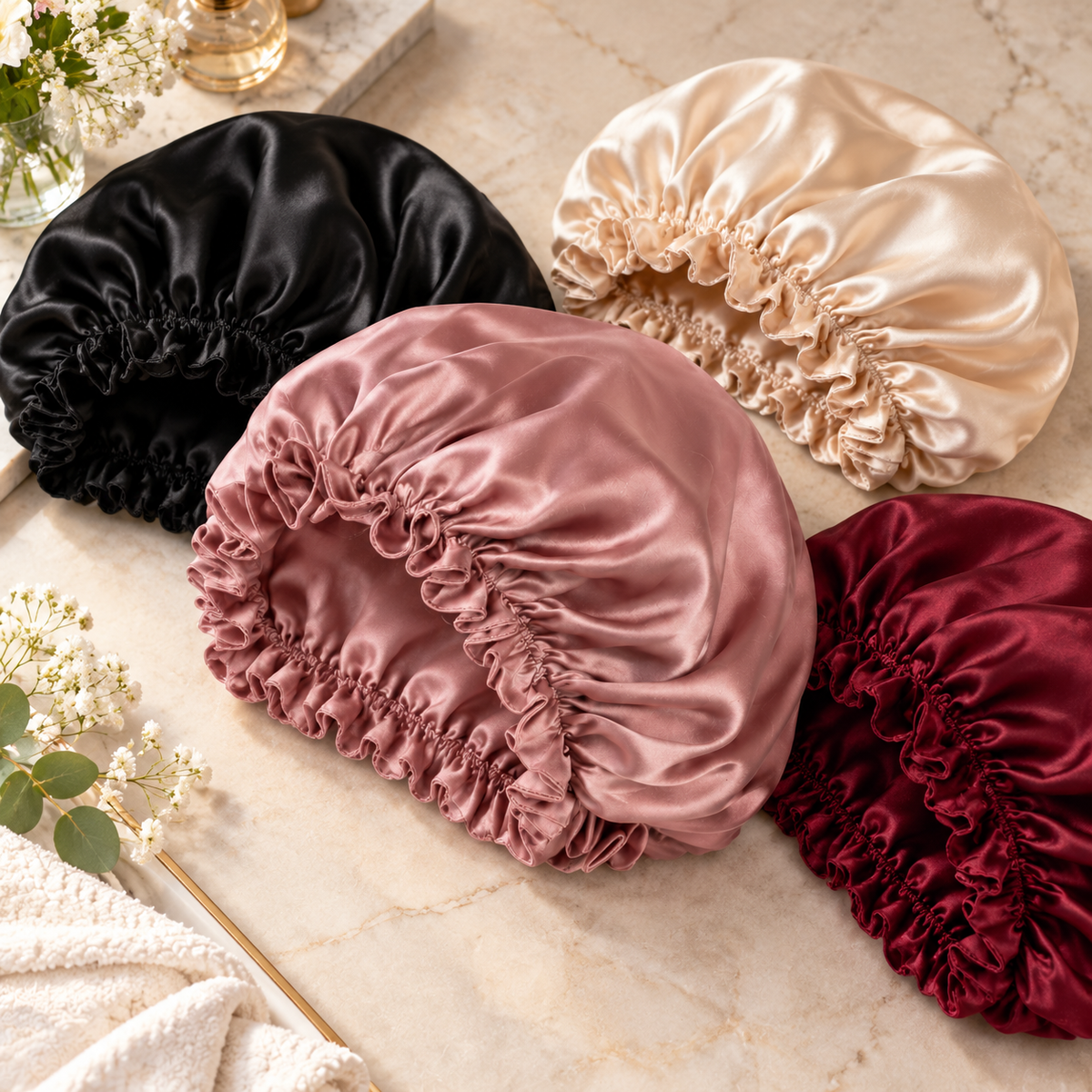 100% mulberry silk bonnet - colours