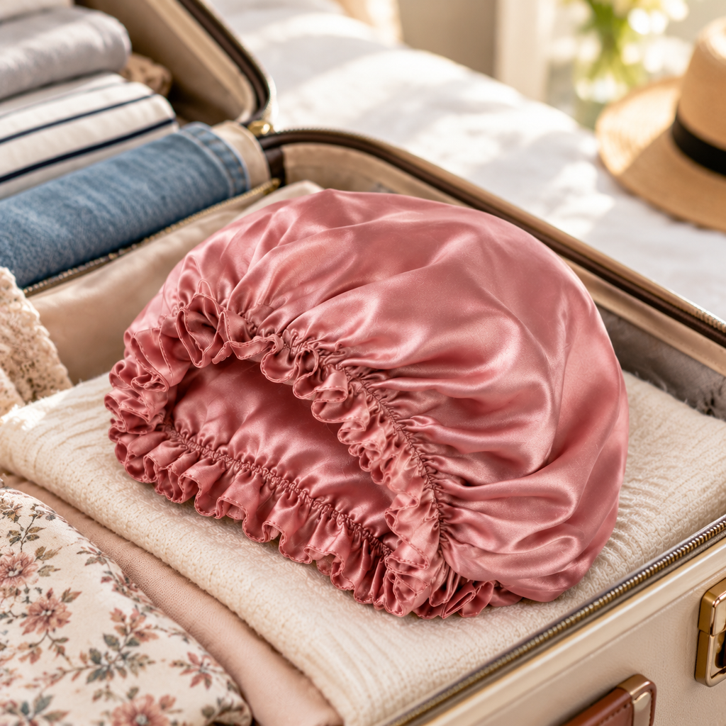 100% mulberry silk bonnet - travel