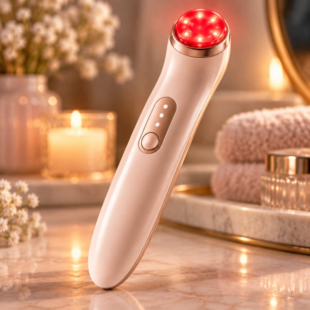 LED Red Light Therapy Facial Wand — Spot-Treatment Companion