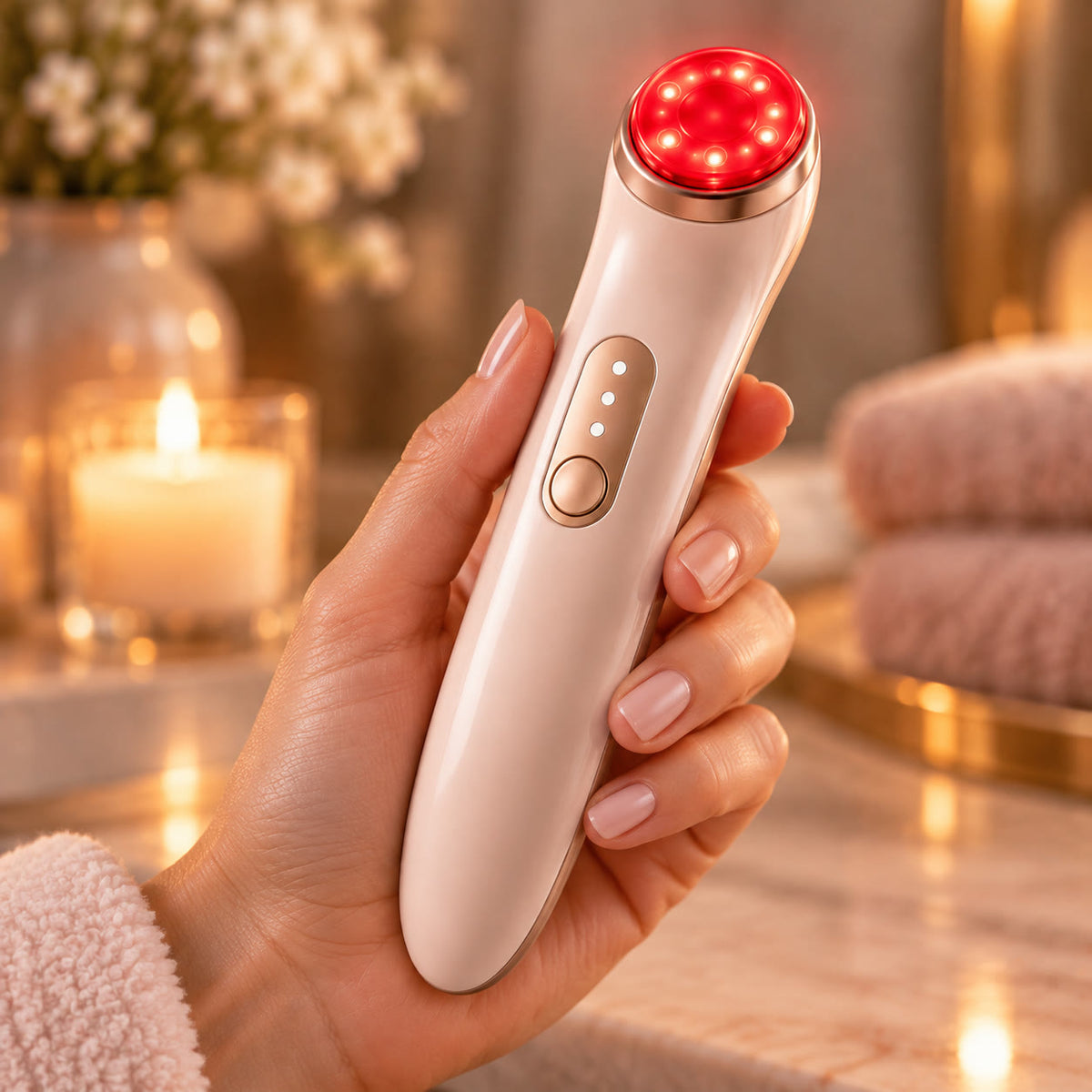 LED Red Light Therapy Facial Wand — Spot-Treatment Companion