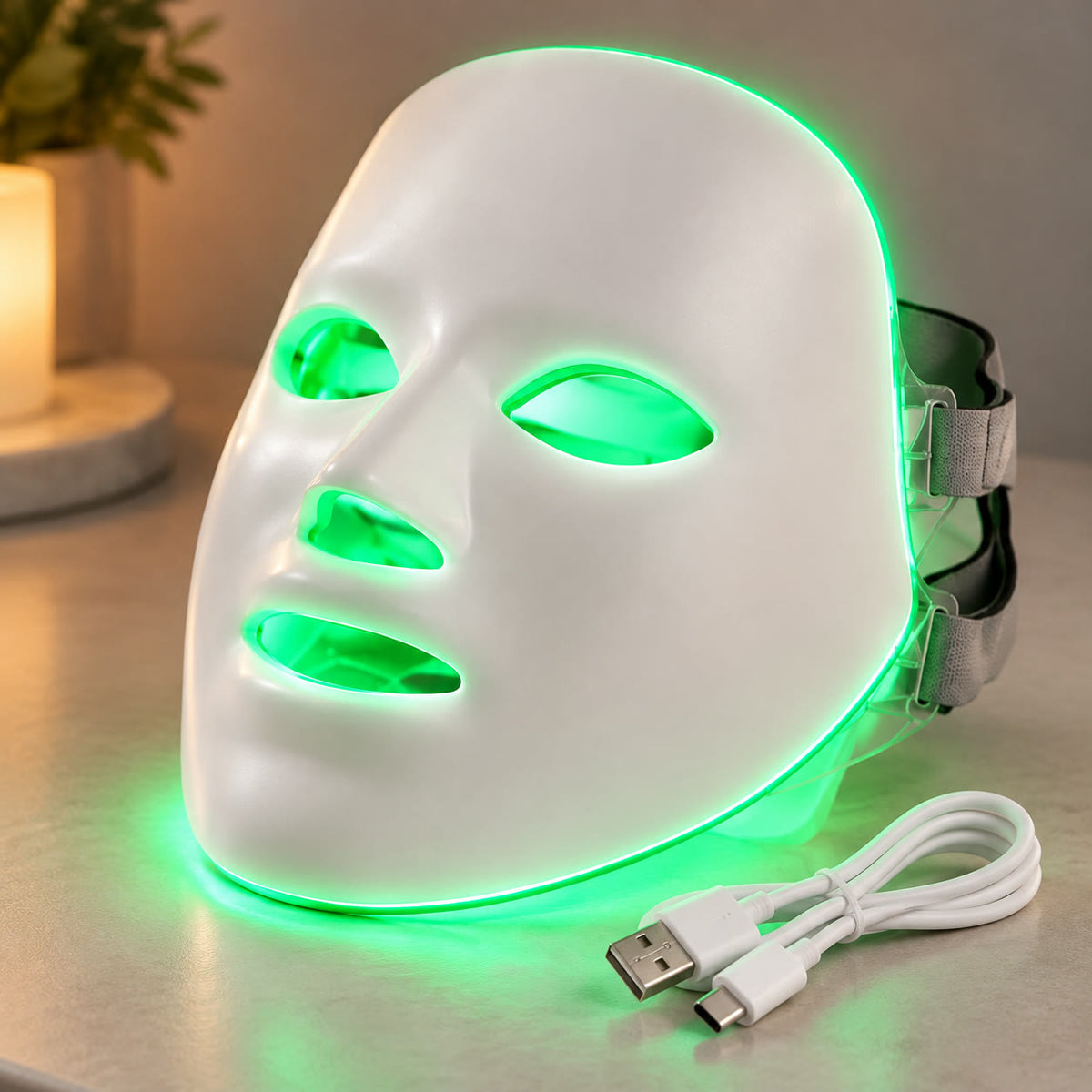 GLOW LED Light Therapy Face Mask — 7 Light Modes, Wireless & Rechargeable