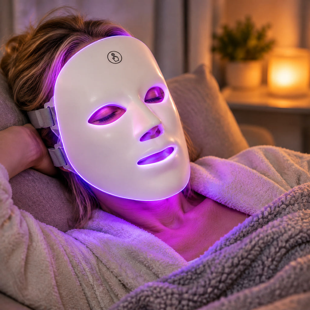 GLOW LED Light Therapy Face Mask — 7 Light Modes, Wireless & Rechargeable