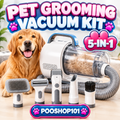 Pet Grooming Vacuum Kit — 5-in-1 Grooming Vacuum with 2.5L Washable Dust Cup, 3 Suction Modes & Cordless Clippers