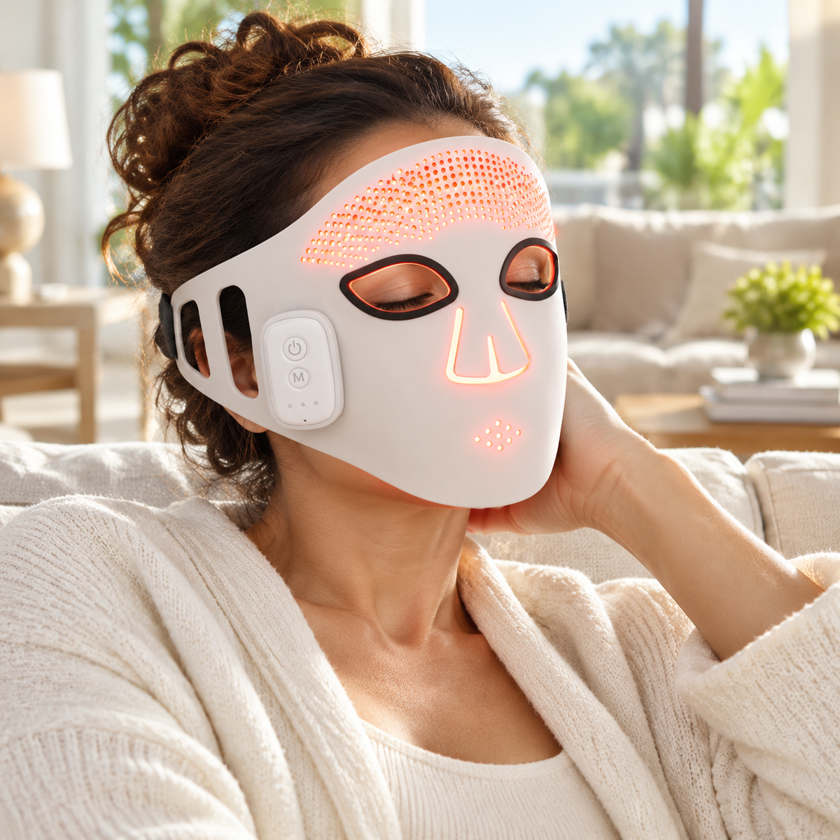 Tavella Silicone LED Light Therapy Mask — Quad-Wavelength, Wireless